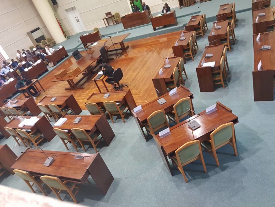 The Vanuatu opposition boycotted parliament this morning forcing the speaker to suspend the sitting until Monday next week. 23 November 2018.