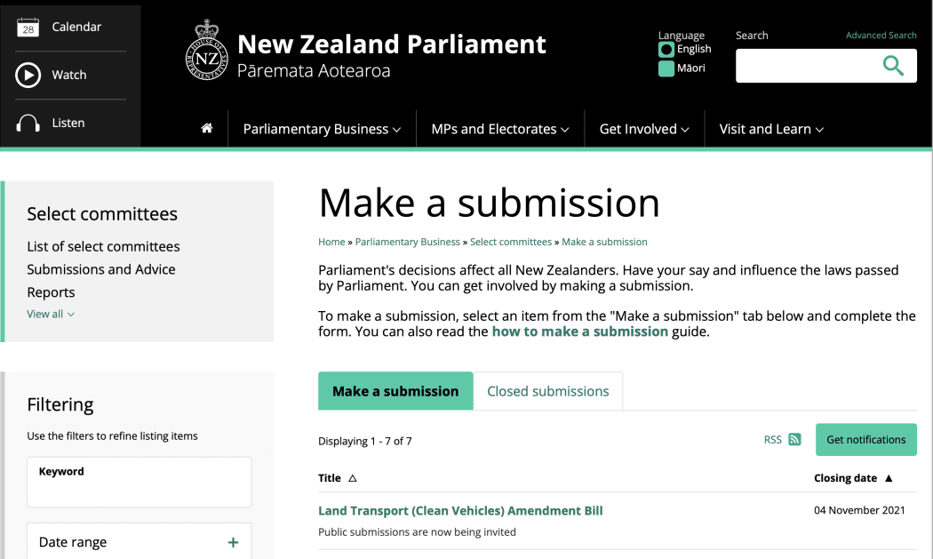 Submission rising Parliament’s feedback flood RNZ