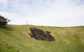 Damage on Mt Eden caused by fireworks.