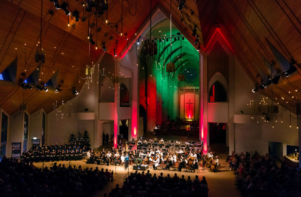 The Auckland Philharmonia Orchestra's Celebrate Christmas concert in Holy Trinity Cathedral.