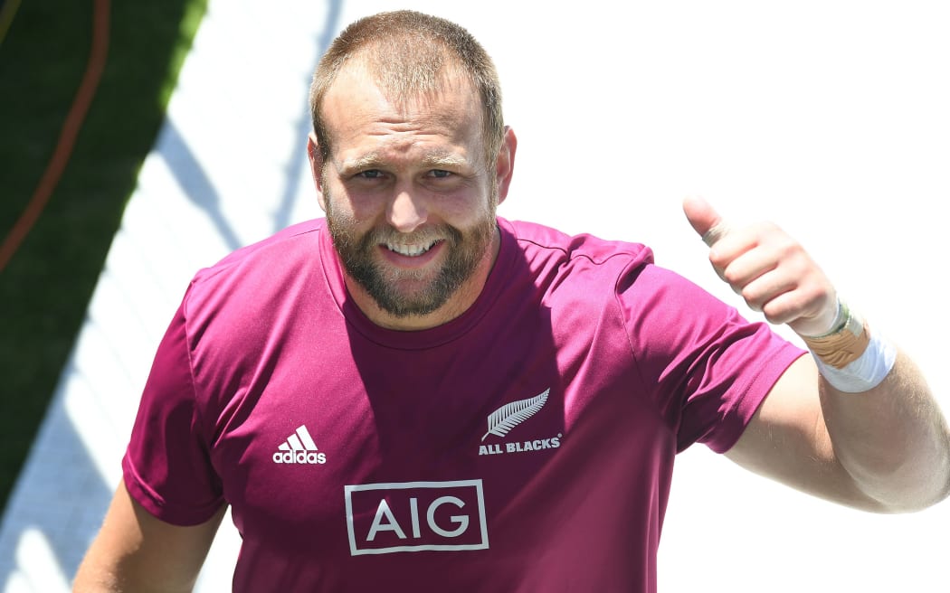 Joe Moody during the captain's run ahead of the second Bledisloe Cup rugby union test at Eden Park on Saturday 17 October 2020