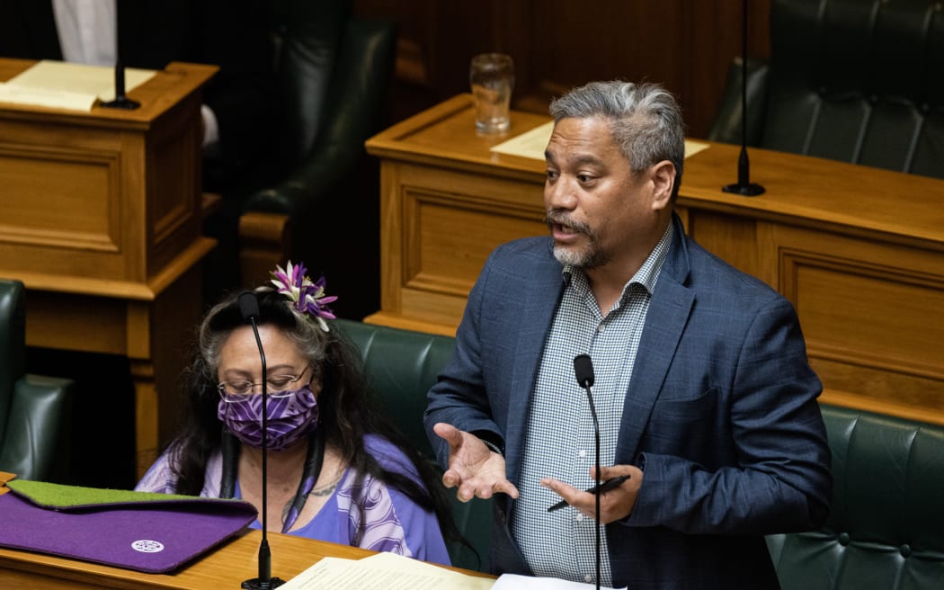 Green MP Teanau Tuiono debating in the House