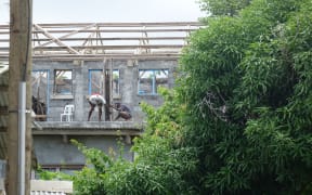 A building project in Vanuatu.