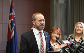 Andrew Little announcing that re-entry to the Pike River Mine drift will go ahead.