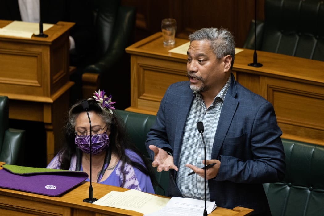 Green MP Teanau Tuiono debating in the House