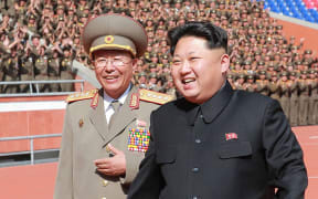 North Korean general Ri Yong-gil with Kim Jong-Un in 2015