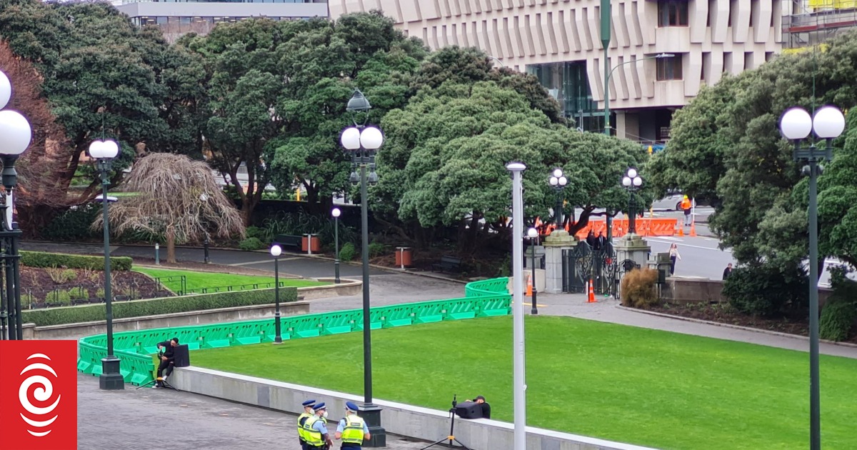 Protesters Erecting Sound System Near Parliament Rnz