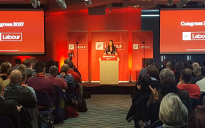 Labour deputy leader Jacinda Ardern speaks at the party's election year congress.