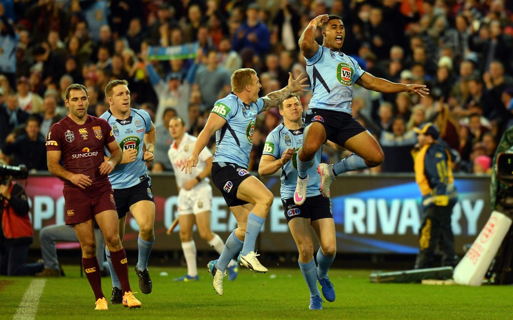 New South Wales celebrate State of Origin Two 2015.