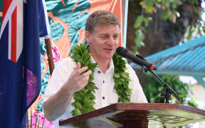 NZ's PM Bill English in the Cook Islands.
