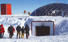 The Amundsen-Scott South Pole station research base.