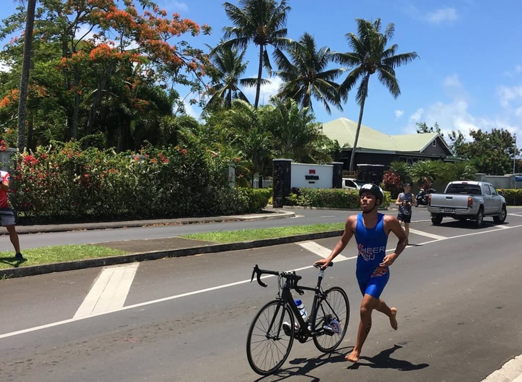 The triathlon course in Apia was given a test run for the Pacific Island Champs.