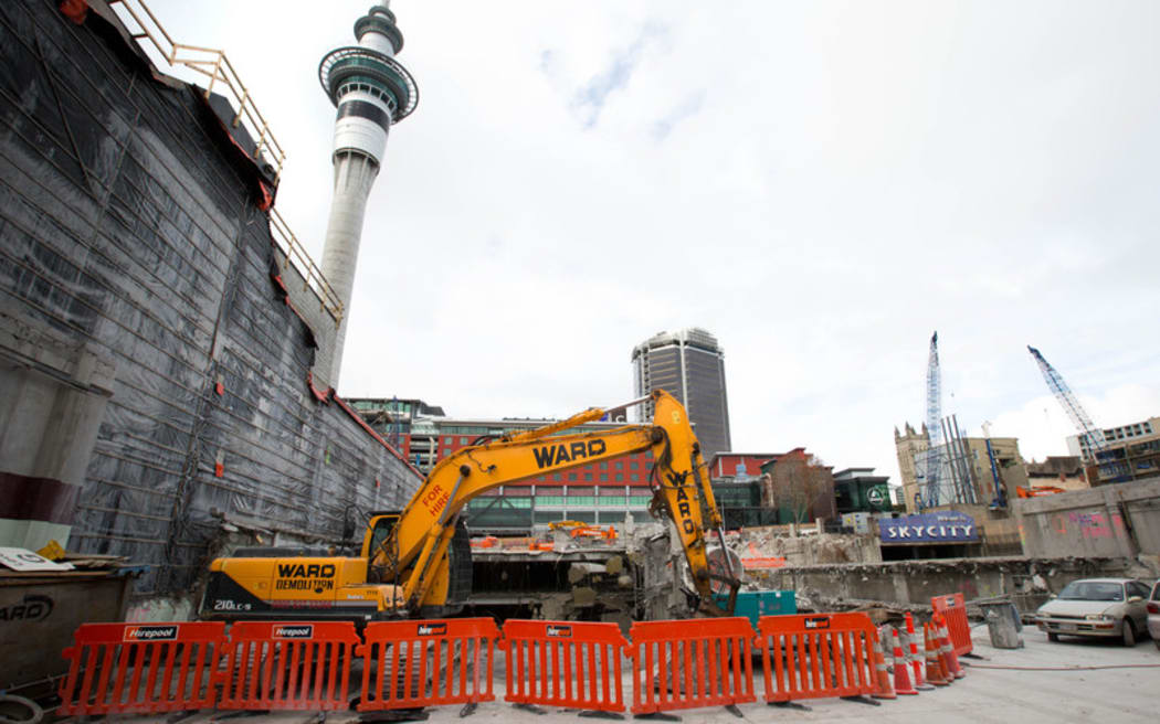 Construction site for the SkyCity Convention Centre in Auckland.