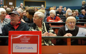 Some of the audience at the Labour hustings Dunedin 30 October.