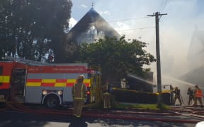 The historice St James church in Mt Eden caught fire on 30 December 2018.