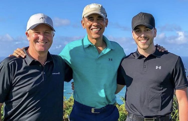 John Key, Barack Obama and Max Key played golf in Northland.