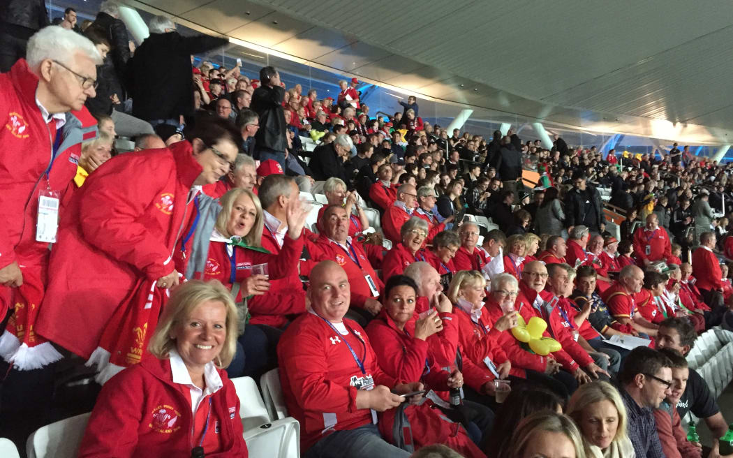 Welsh rugby fans on tour in NZ 2016.