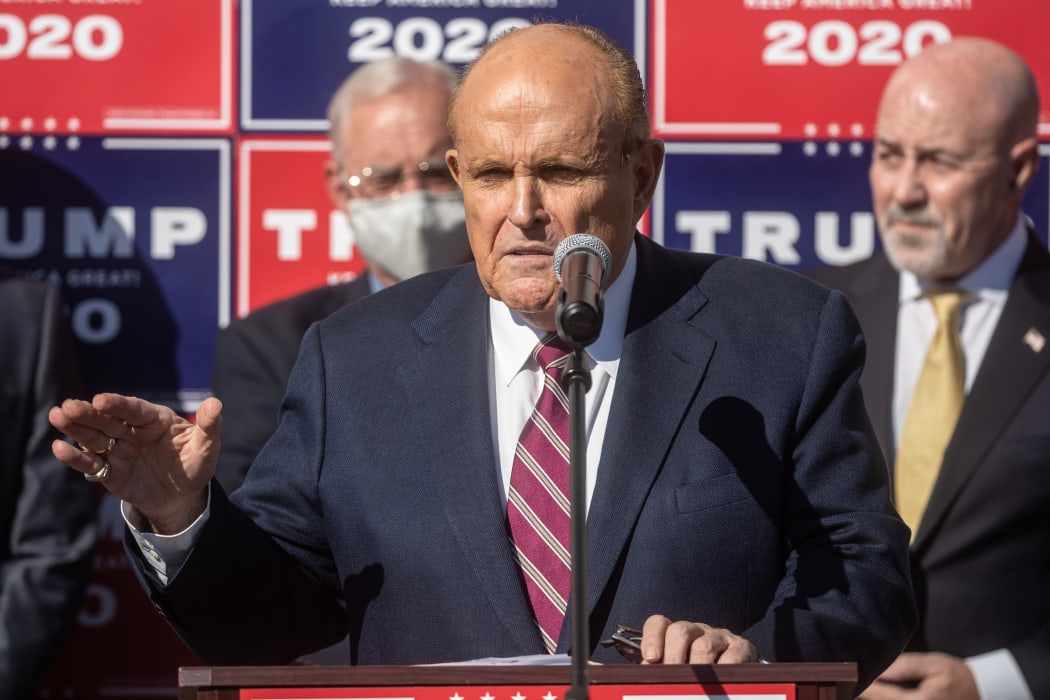 Attorney for the President, Rudy Giuliani speaking after US networks called the presidential race for Joe Biden.