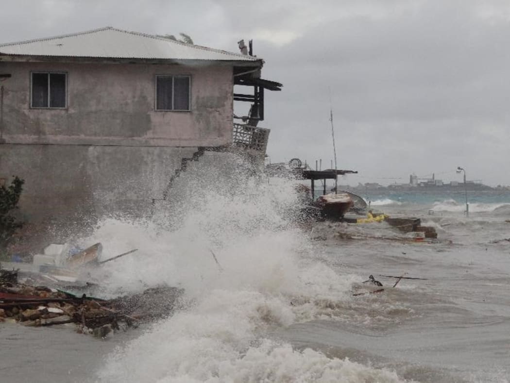An unseasonable storm hit the Marshall Islands in July 2015.