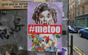 #MeToo poster in London. The movement to demonstrate the prevalence of sexual harassment has gone worldwide.