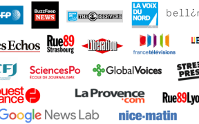French news organisations backing the Cross Check verification service.