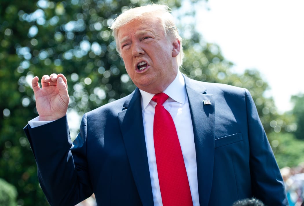 US President Donald Trump speaks to the media at the White House in Washington, DC, on 5 July, 2019.