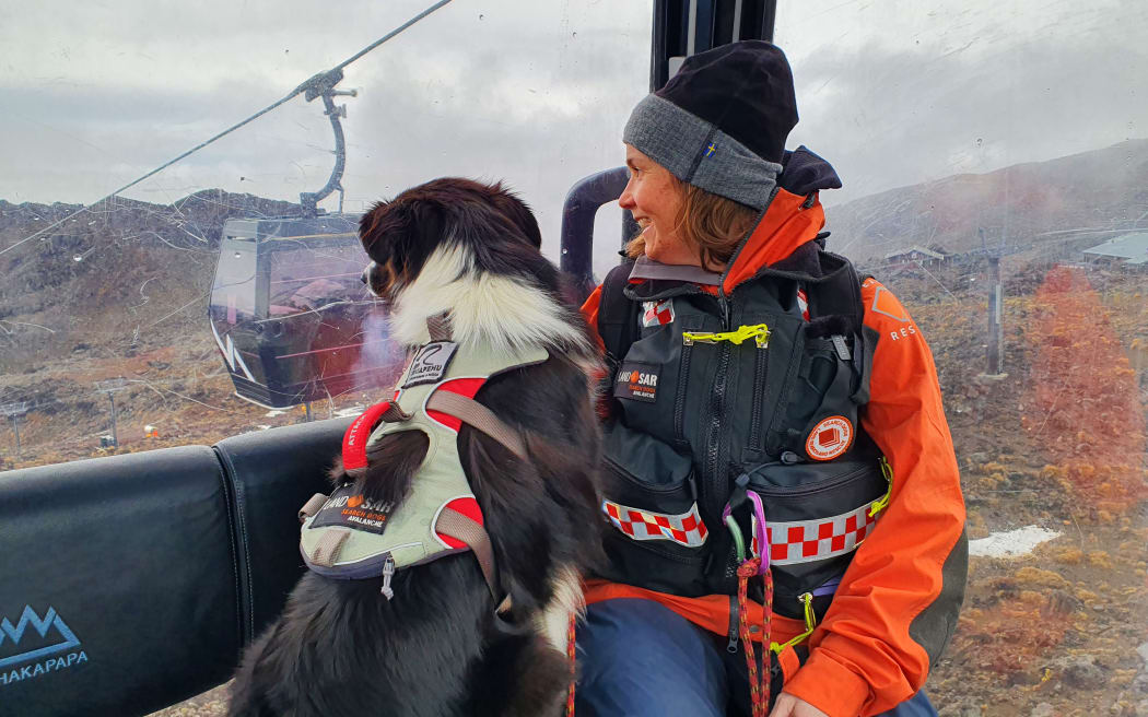 Echo plays an important role in avalanche awareness when he is out and about on the slopes