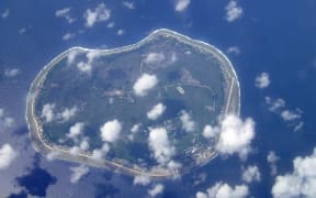 Aerial view of Nauru.