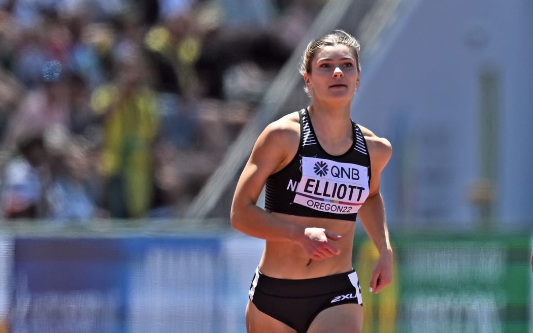 Rosie Elliott of New Zealand at the 2022 World Championships in the USA.