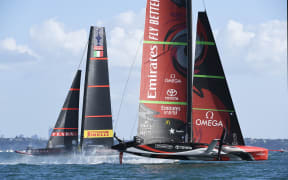 Team New Zealand v Luna Rossa Prada Pirelli. Race 10, Day 7 of the America's Cup presented by Prada. Auckland, New Zealand, Wednesday the 17th of March 2021.