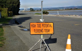 A high tide warning in Nelson.