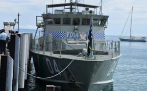 Solomon Islands police boat.