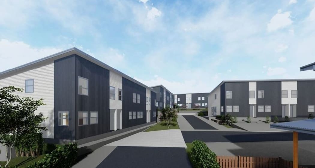 An artist's impression of the Koru Homes housing development in Wainuiomata.