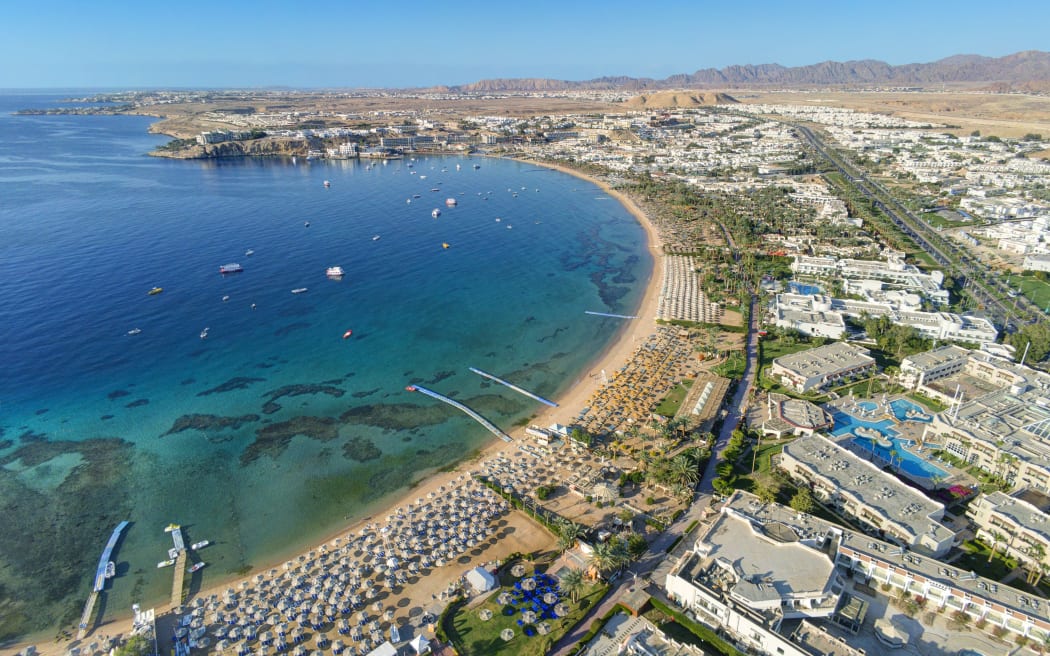 Egypte, Sinaï, Sharm-el-Sheikh, Naama Bay (aerial view)