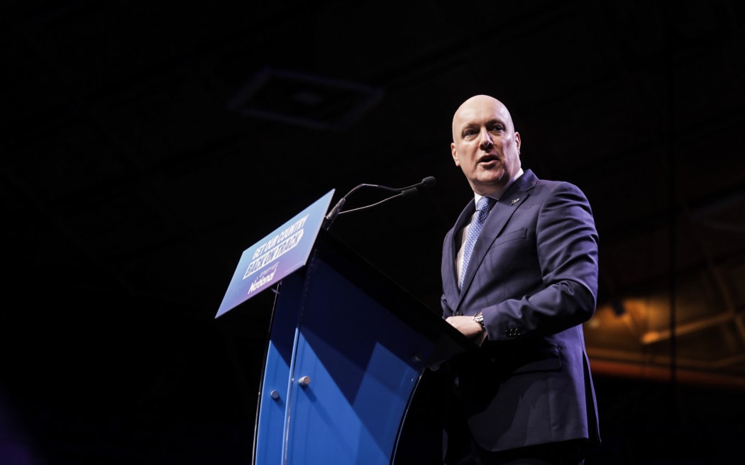 National Party leader Christopher Luxon at the party's launch of its 2023 election campaign.