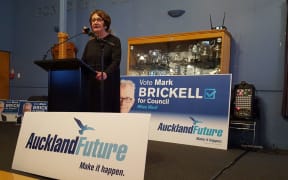 Auckland Future's co-ordinator Sue Wood at last night's campaign launch.