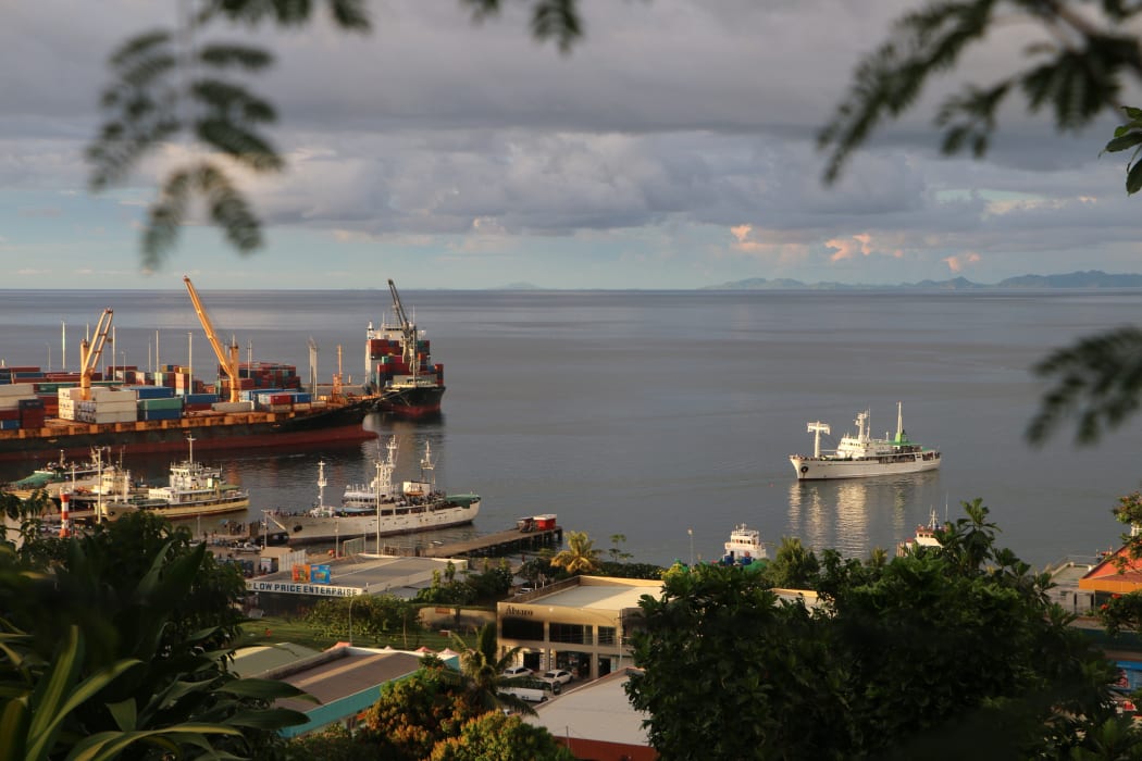 Honiara port, ships, boats, containers - Solomon Islands