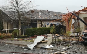 The scene of a gas explosion that destroyed a Christchurch property.