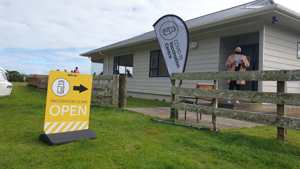 Dozens of locals turned up to a Covid-19 vaccination clinic at Mõkau at the boundary of Taranaki and the Waitomo District on Tuesday, set up by Māori health provider Tui Ora.