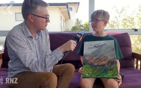 11 yr old boy's Tasman fire painting attracts global attention