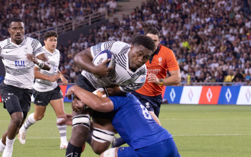 William Mata lors du match contre la France