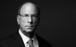 US chairman and CEO of BlackRock Larry Fink poses during a photo session in Paris on June 22, 2023.