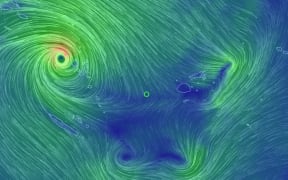 Cyclone Oma tracking map - Feb 14 midday