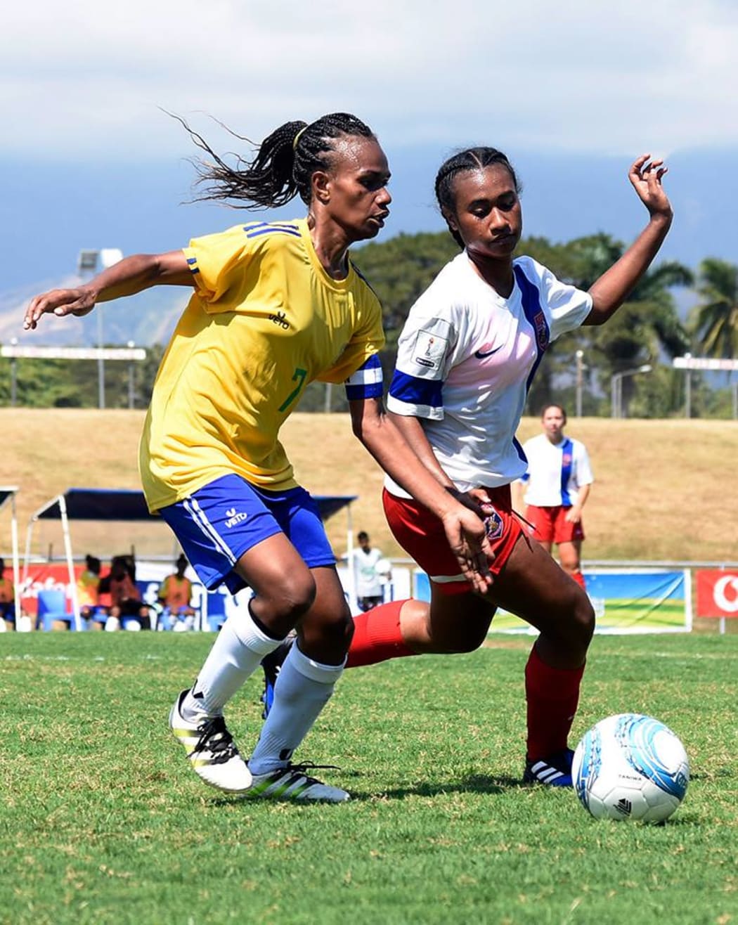 Captain Laydah Samani scored both goals for Solomon Islands.