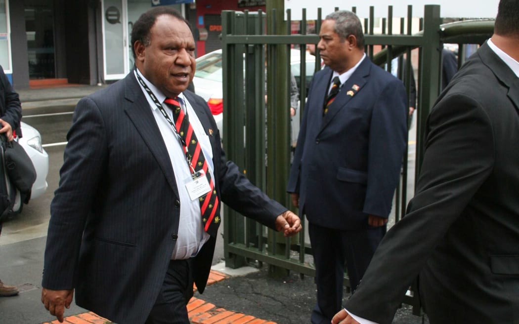 Papua New Guinea Foreign Minister Rimbink Pato attends opening of the PNG High Commission in New Zealand, August 2013.