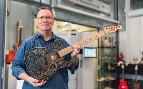 Professor Olaf Diegel with one of his 3D-print guitars.