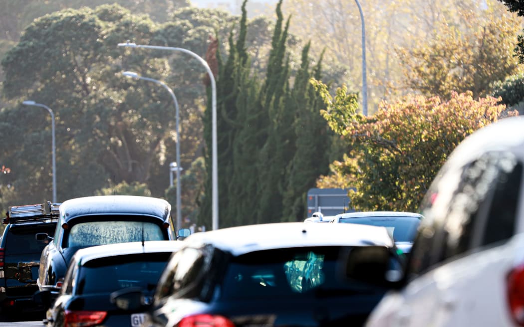 Traffic on an Auckland street