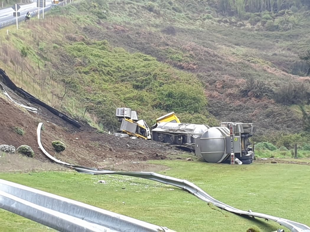 A a serious crash involving a truck on the Napier-Taupō highway.
