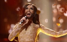 Conchita Wurst of Austria performs "Rise Like A Phoenix" after winning the Eurovision Song Contest.