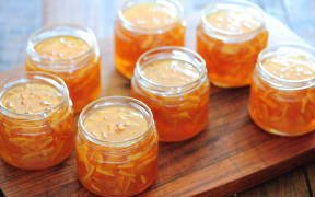 Jars of home-made marmalade